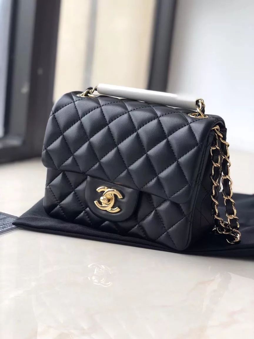 香奈兒（Chanel）女包c(diǎn)f 黑金鏈條女包，女神必入單品